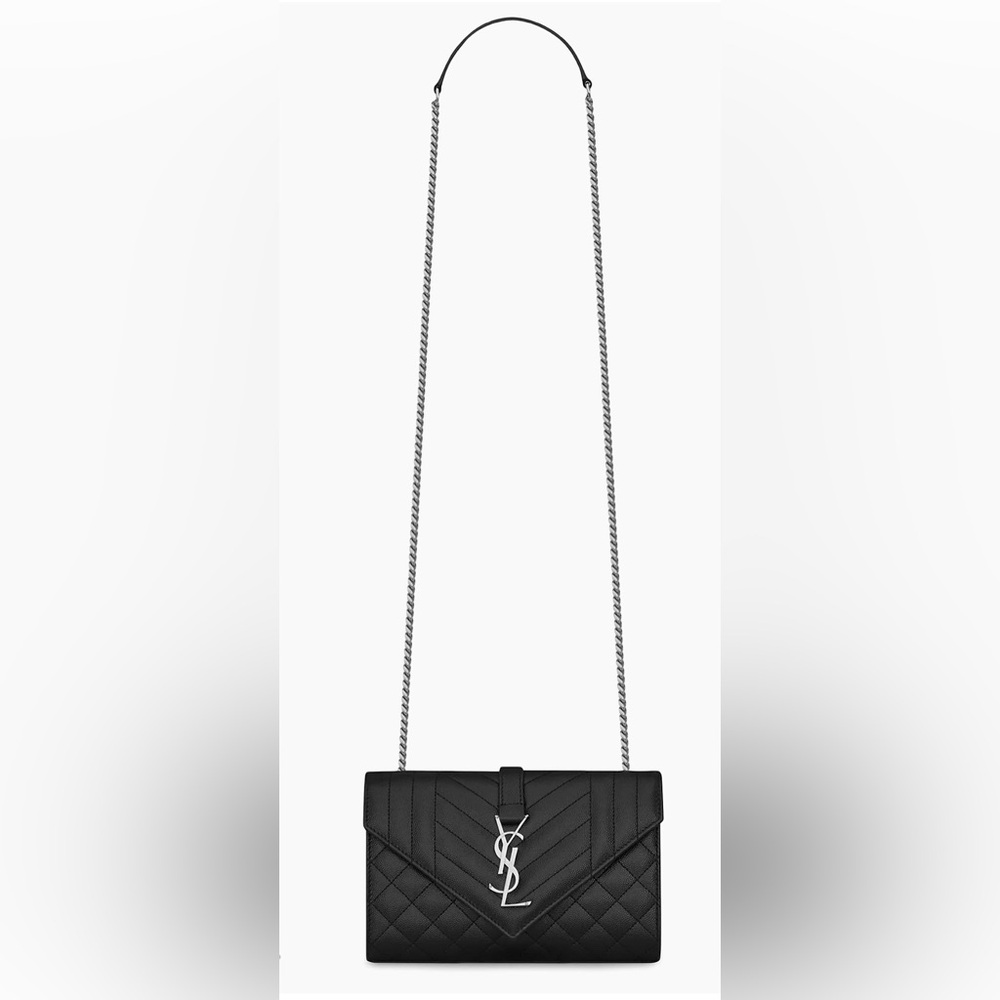 ENVELOPE SMALL IN QUILTED GRAIN DE POUDRE EMBOSSED LEATHER